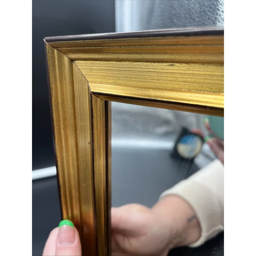 Square Frame Decorative Wall Gold Mirror 10